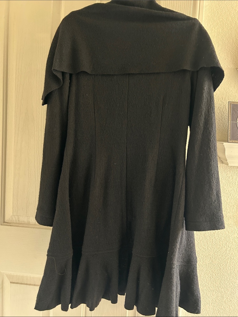 Colleen Lopez Black Ruffle-Trim Open Cardigan - Picture 3 of 3